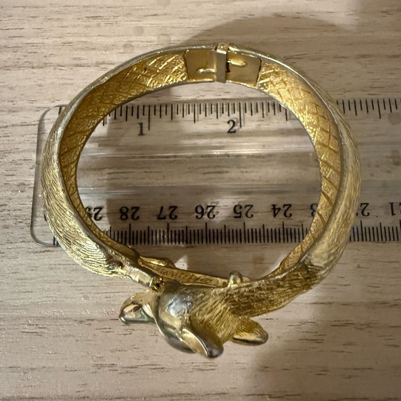 Textured Gold and Silver Bracelet - Picture 10 of 11